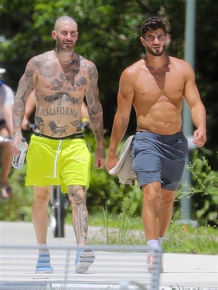 Adam Levine Hits The Gym Shirtless In Miami In Neon Shorts – Hollywood Life