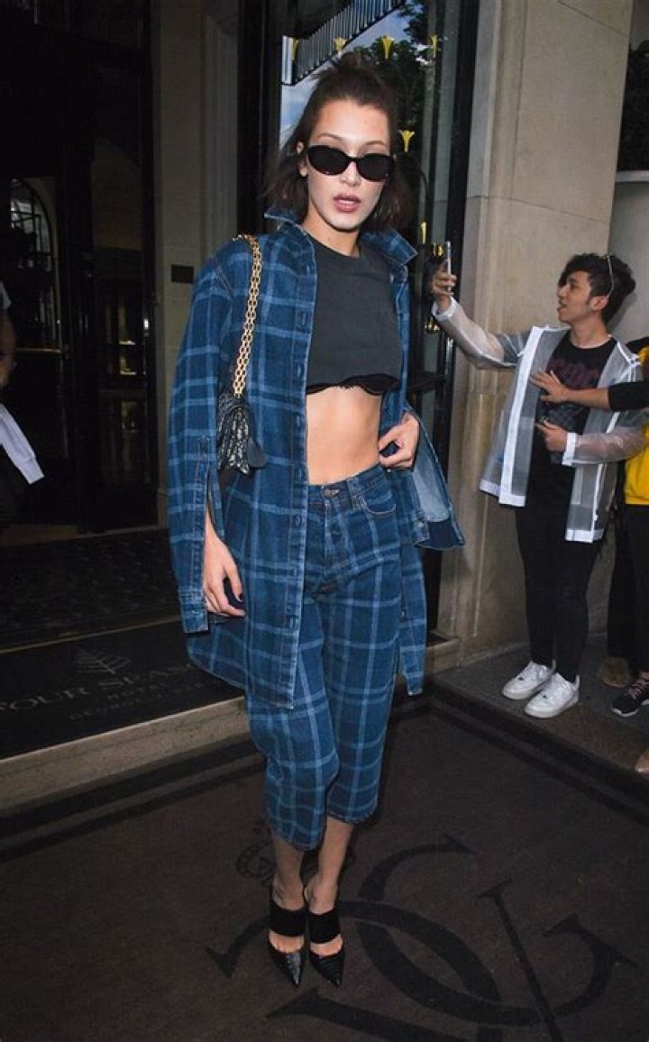 Bella Hadid’s Paris Outfits — Mad For 90s Plaid: PICS