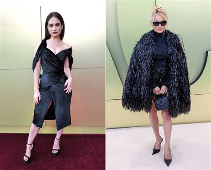 Lily James Attends Same Versace Show As Pamela Anderson: Photos – Hollywood Life
