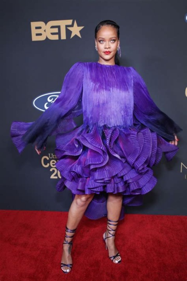 Rihanna Slays In Glam Purple Gown At 2020 NAACP Image Awards — See Pics