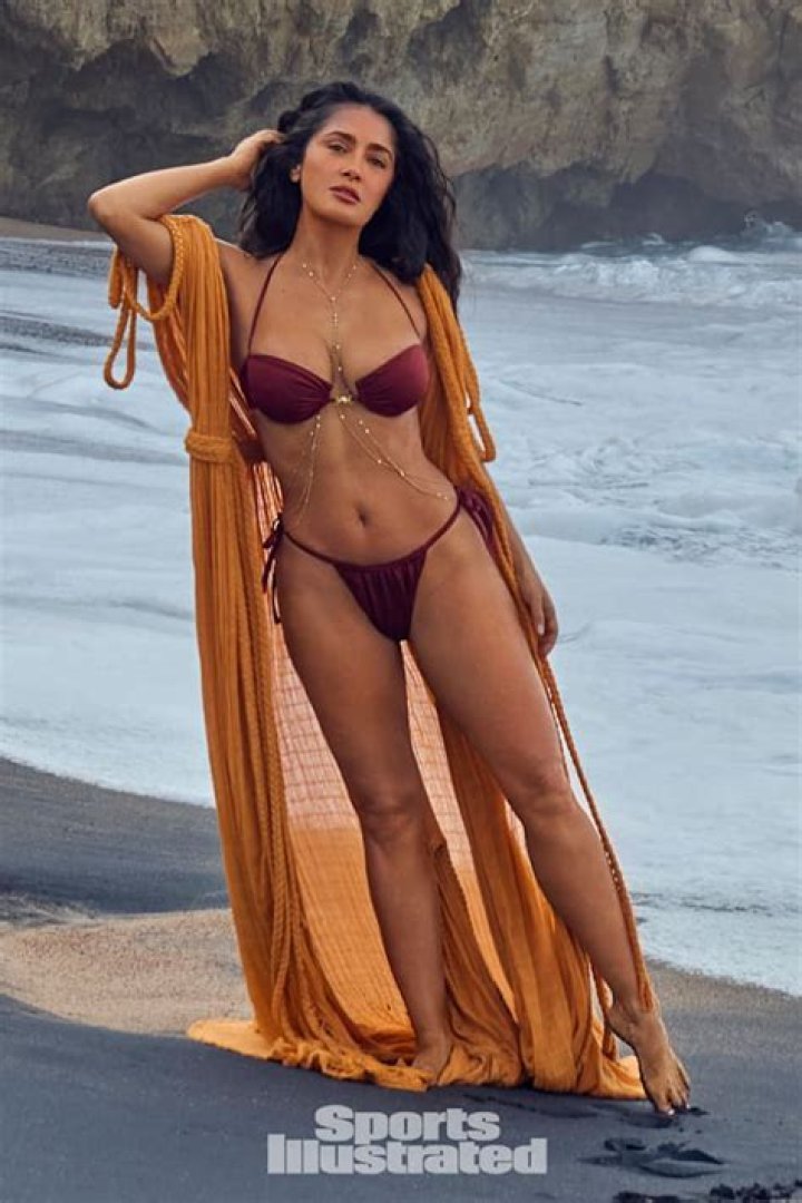Salma Hayek, 55, Slays In String Bikini & Beach Hat In Stunning New Photo: ‘Happy Monday’